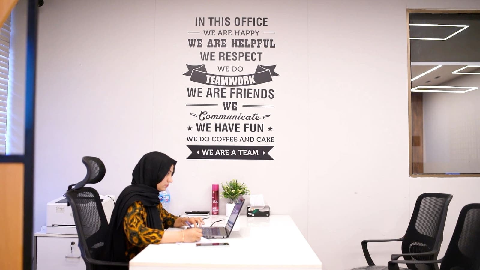 A Webtronix team member at work in the Islamabad office